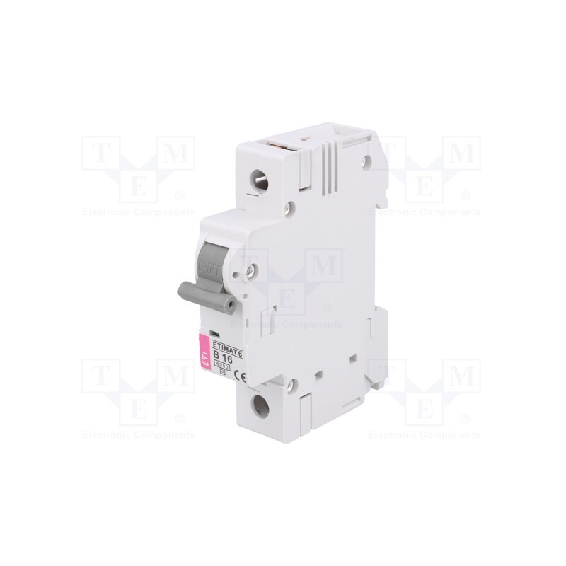 10 pcs : ETIMAT 6 1P B16 - Circuit breaker, 230/400VAC, Inom: 16A, Poles: 1, Charact: B, 6kA