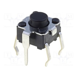 10 pcs : B3F-1120 - Microswitch TACT, SPST-NO, Pos: 2, 0.05A/24VDC, THT, none, 0.98N