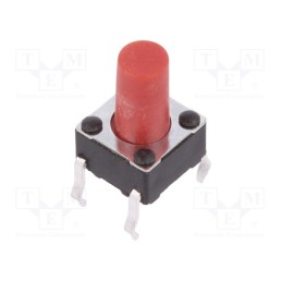 10 pcs : PTS645SK952 LFS - Microswitch TACT, SPST-NO, Pos: 2, 0.05A/12VDC, THT, none, 2.6N