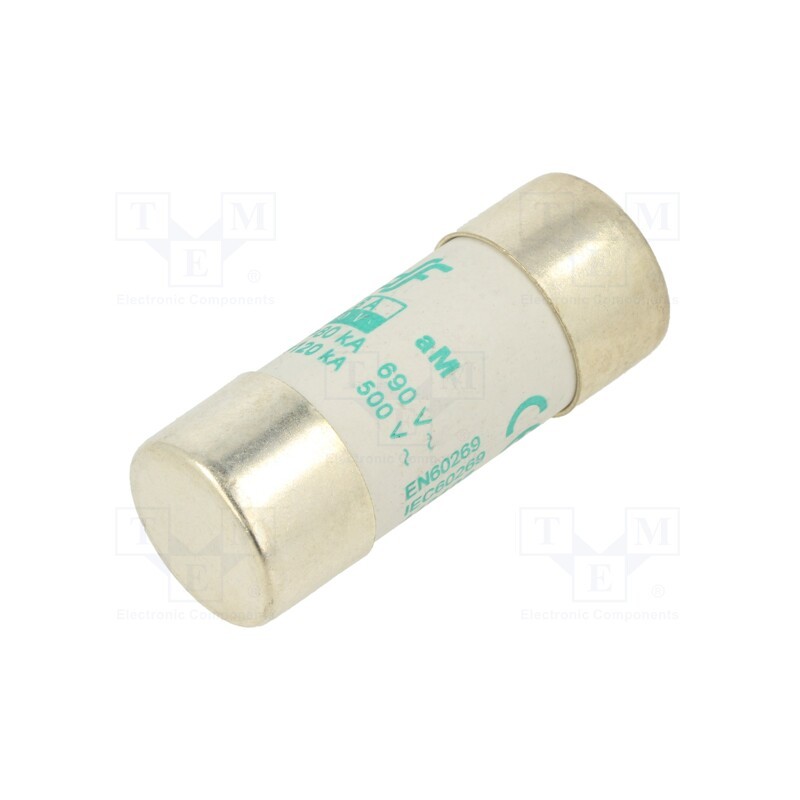 10 pcs : 442106 - Fuse: fuse, aM, 6A, 690VAC, ceramic,cylindrical,industrial