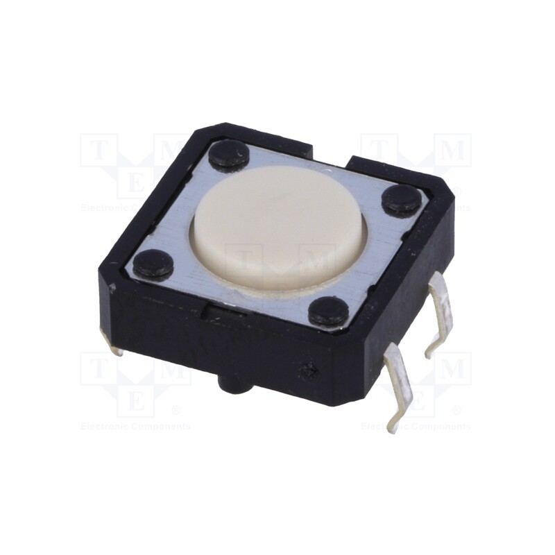 10 pcs : B3F-4000 - Microswitch TACT, SPST-NO, Pos: 2, 0.05A/24VDC, THT, none, 1.27N