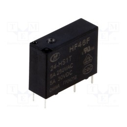 10 pcs : HF46F/24-HS1T - Relay: electromagnetic, SPST-NO, Ucoil: 24VDC, 5A, max.250VAC