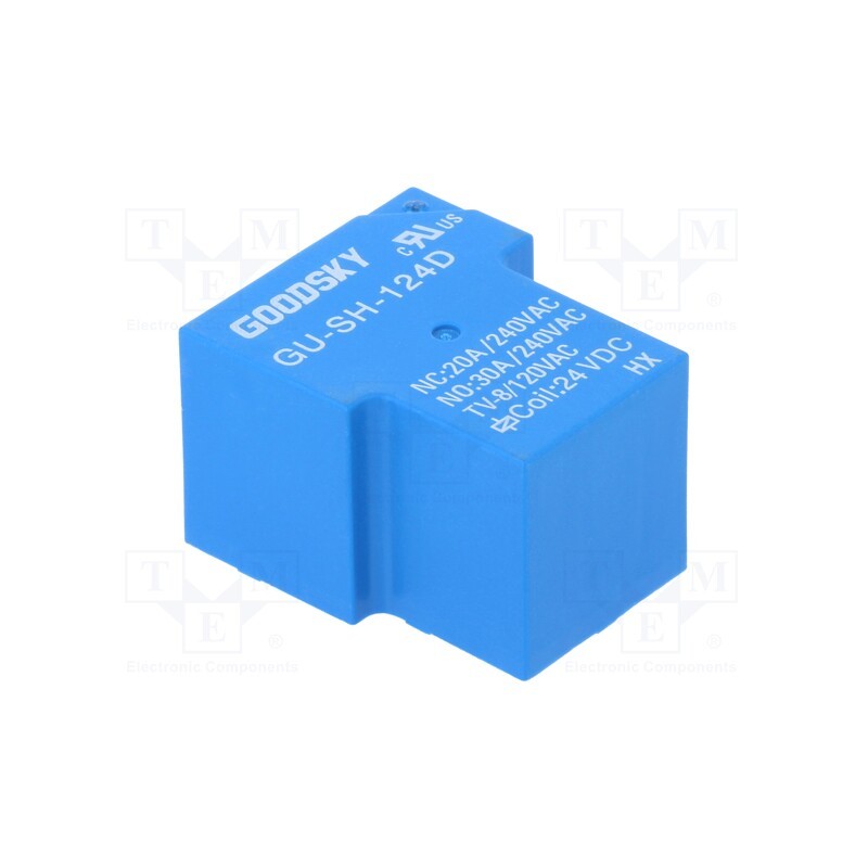 10 pcs : GU-SH-124D - Relay: electromagnetic, SPDT, Ucoil: 24VDC, 30A, Series: GU, PCB