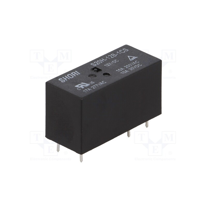 10 pcs : S20H-12B-1CS - Relay: electromagnetic, SPDT, Ucoil: 12VDC, Icontacts max: 12A