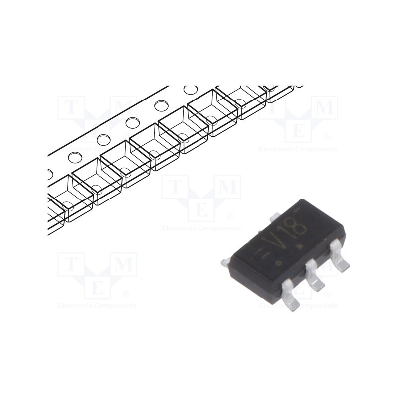 10 pcs : 74LVC1G18GV,125 - IC: digital, demultiplexer,non-inverting, CMOS,TTL, SMD, SC74A