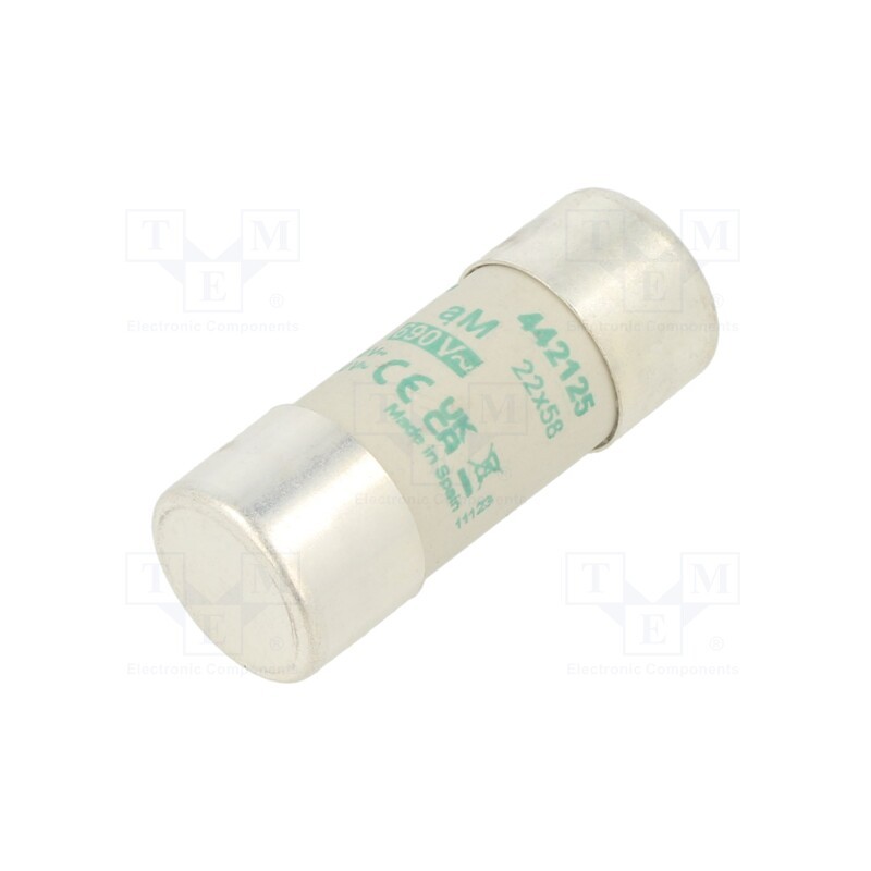 10 pcs : 442125 - Fuse: fuse, aM, 25A, 690VAC, ceramic,cylindrical,industrial