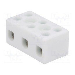 10 pcs : 80713516 - Terminal block, screw terminal, 4mm2, 450V, 32A, ways: 3, max.350°C