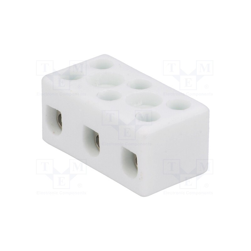 10 pcs : 80713516 - Terminal block, screw terminal, 4mm2, 450V, 32A, ways: 3, max.350°C