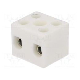 10 pcs : 80722516 - Terminal block, screw terminal, 10mm2, 450V, 57A, ways: 2, H: 20mm