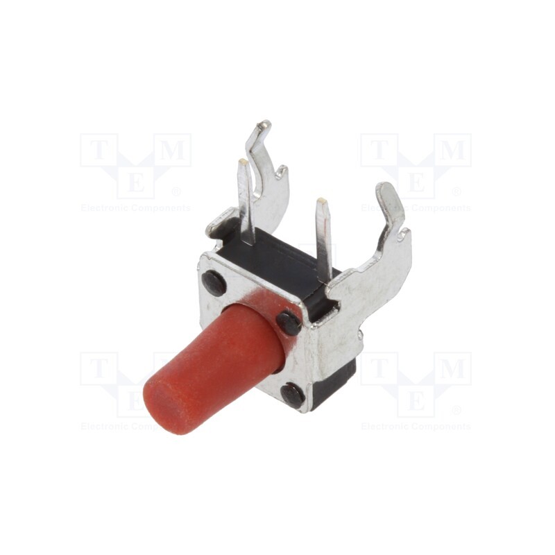 10 pcs : 1-1825027-2 - Microswitch TACT, SPST-NO, Pos: 2, 0.05A/24VDC, THT, none, 2.6N