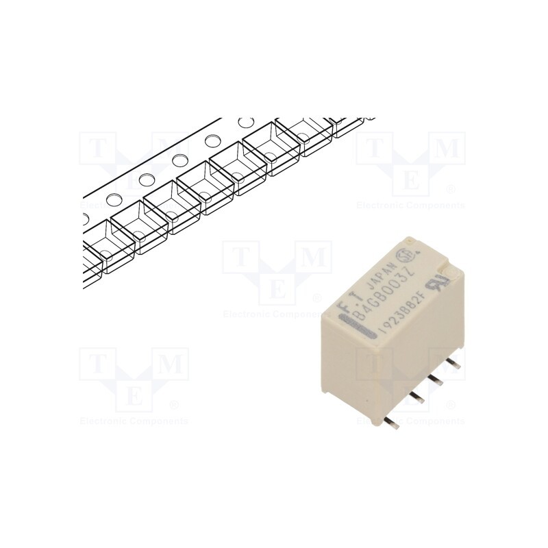 10 pcs : FTR-B4GB003Z-B05 - Relay: electromagnetic, DPDT, Ucoil: 3VDC, 2A, 0.3A/125VAC, SMT