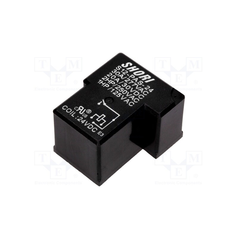 10 pcs : S12-PAS-24 - Relay: electromagnetic, SPST-NO, Ucoil: 24VDC, Icontacts max: 30A