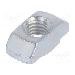 10 pcs : GN 505-8-M6-MB - Nut, for profiles, Width of the groove: 8mm, steel, zinc, T-slot