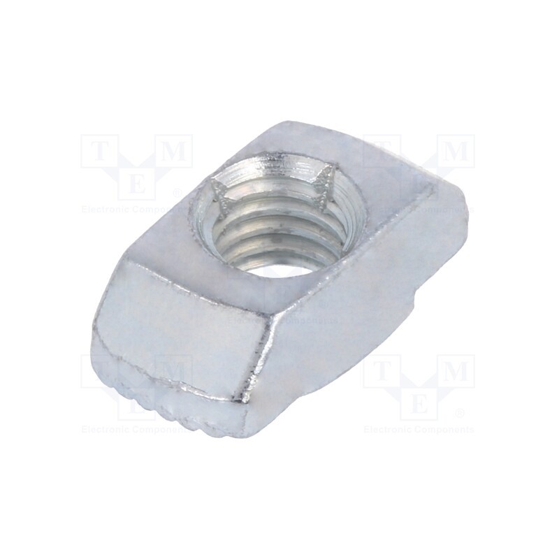 10 pcs : GN 505-8-M6-MB - Nut, for profiles, Width of the groove: 8mm, steel, zinc, T-slot