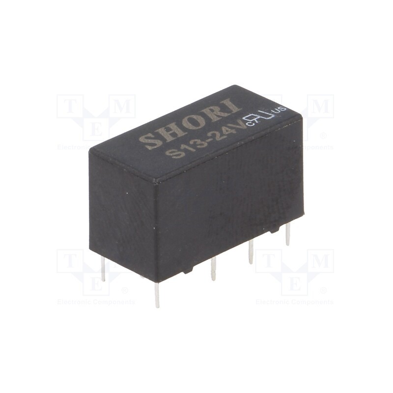 10 pcs : S13-12V-2C - Relay: electromagnetic, DPDT, Ucoil: 12VDC, Icontacts max: 2A, PCB