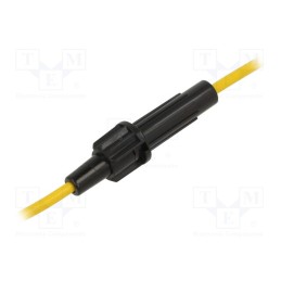 10 pcs : LPA-01B-14Y - Fuse holder, cylindrical fuses, 6.3x32mm, Imax: 20A, Leads: cables