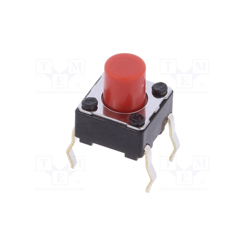 10 pcs : SKHHBYA010 - Microswitch TACT, SPST, Pos: 2, 0.05A/12VDC, THT, 2.6N, 6x6x3.5mm