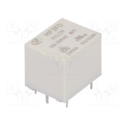 10 pcs : HF3FD/012-ZTF - Relay: electromagnetic, SPDT, Ucoil: 12VDC, 10A, 10A/250VAC, PCB