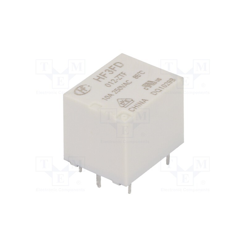 10 pcs : HF3FD/012-ZTF - Relay: electromagnetic, SPDT, Ucoil: 12VDC, 10A, 10A/250VAC, PCB