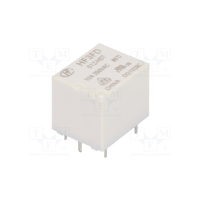 10 pcs : HF3FD/012-HST - Relay: electromagnetic, SPST-NO, Ucoil: 12VDC, 15A, 10A/250VAC
