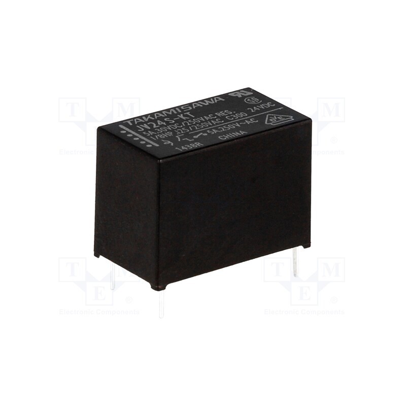 10 pcs : JV-24S-KT - Relay: electromagnetic, SPST-NO, Ucoil: 24VDC, 5A, 5A/250VAC, PCB