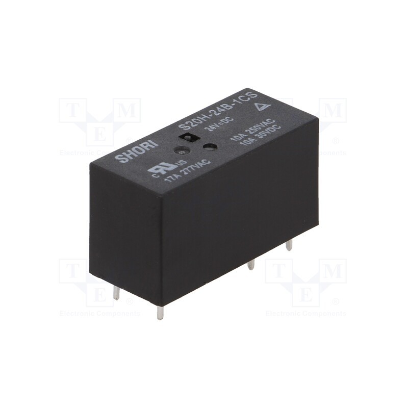 10 pcs : S20H-24B-1CS - Relay: electromagnetic, SPDT, Ucoil: 24VDC, Icontacts max: 12A