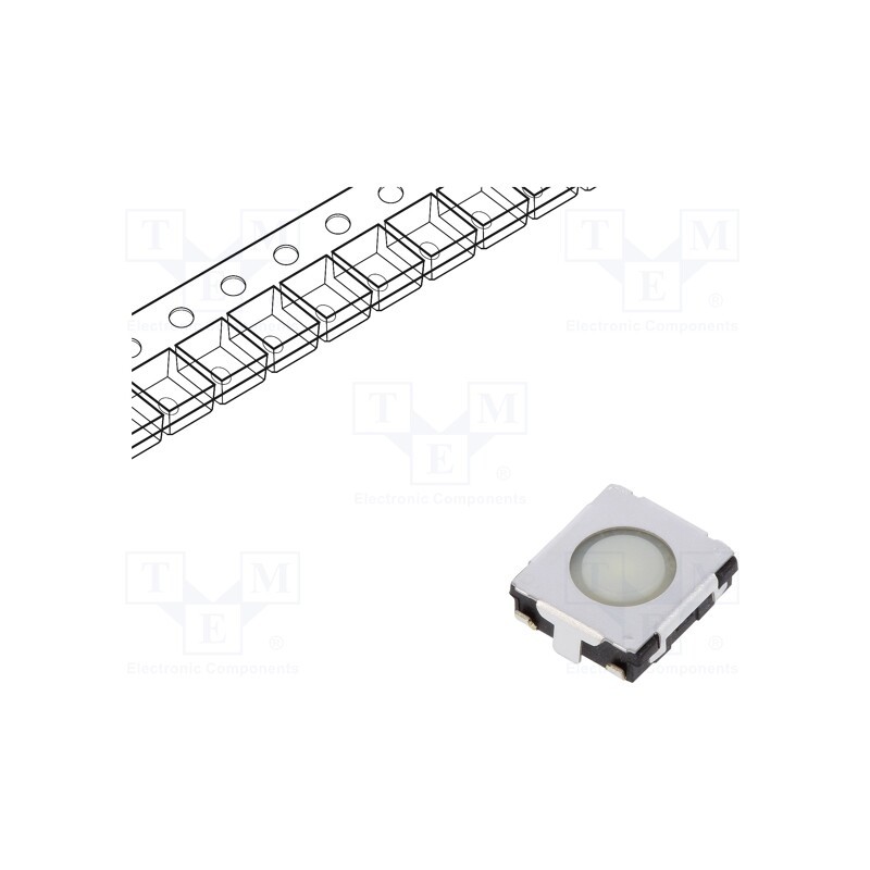 10 pcs : EVQQ2201W - Microswitch TACT, SPST, Pos: 2, 0.02A/15VDC, SMT, none, 3.5N, 2mm