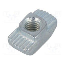 10 pcs : GN 505-8-M5-OB - Nut, for profiles, Width of the groove: 8mm, steel, zinc, T-slot