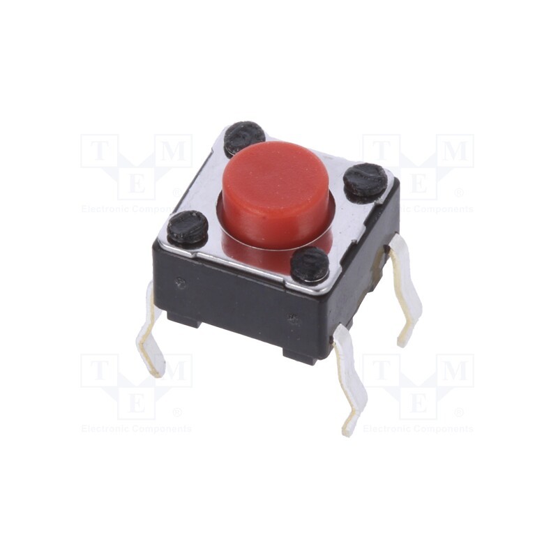10 pcs : SKHHARA010 - Microswitch TACT, SPST, Pos: 2, 0.05A/12VDC, THT, 2.6N, 6x6x3.5mm