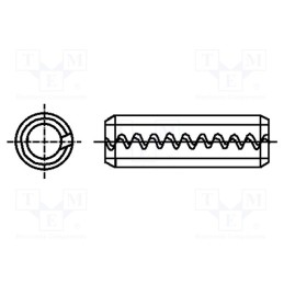 100 pcs : 1332317 - Springy stud, spring steel, BN 879, Ø: 2mm, L: 5mm