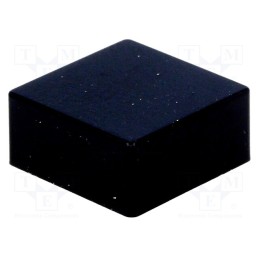 10 pcs : B32-1310 - Button, push-in, 5.5mm, -25÷70°C, square, black, 12x12mm