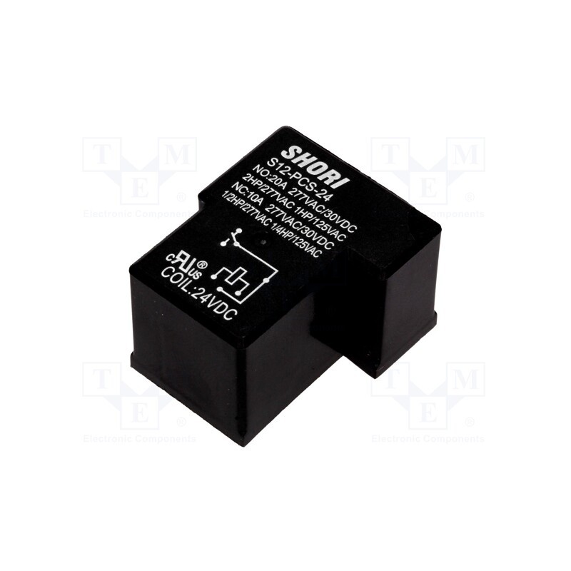 10 pcs : S12-PCS-24 - Relay: electromagnetic, SPDT, Ucoil: 24VDC, Icontacts max: 20A