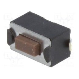 10 pcs : - Microswitch TACT, SPST-NO, Pos: 2, 0.05A/12VDC, SMT, none, 1.6N