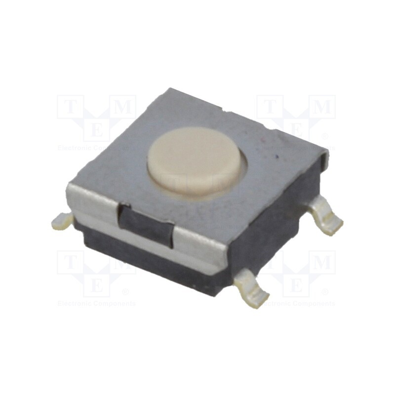 10 pcs : B3FS-1002 - Microswitch TACT, SPST-NO, Pos: 2, 0.05A/24VDC, SMT, none, 1.47N