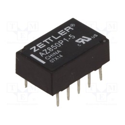 10 pcs : AZ850P1-5 - Relay: electromagnetic, DPDT, Ucoil: 5VDC, 1A, 0.5A/125VAC, PCB