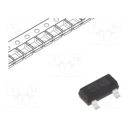 50 pcs : BZX84C15-E3-08 - Diode: Zener, 0.3W, 15V, SMD, , SOT23, single diode