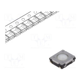 10 pcs : EVQQ2U01W - Microswitch TACT, SPST, Pos: 2, 0.02A/15VDC, SMT, none, 2.6N, 2mm