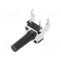 10 pcs : 2-1825027-0 - Microswitch TACT, SPST-NO, Pos: 2, 0.05A/24VDC, THT, none, 2.6N