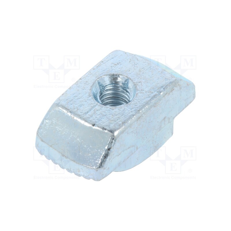 10 pcs : GN 505-10-M4-MB - Nut, for profiles, Width of the groove: 10mm, steel, zinc, T-slot