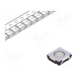 10 pcs : EVQQ2H01W - Microswitch TACT, SPST, Pos: 2, 0.02A/15VDC, SMT, none, 1N, 2mm