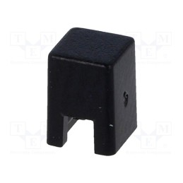 10 pcs : B32-1010 - Button, push-in, 5.5mm, -25÷70°C, square, black, 4x4mm