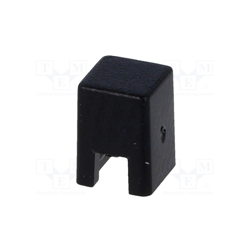 10 pcs : B32-1010 - Button, push-in, 5.5mm, -25÷70°C, square, black, 4x4mm