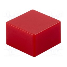 10 pcs : B32-1280 - Button, square, red, 9x9mm
