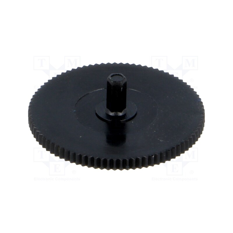 20 pcs : CA9MR 9041 - Knob, thumbwheel, black, Ø21mm, for mounting potentiometers, CA9M