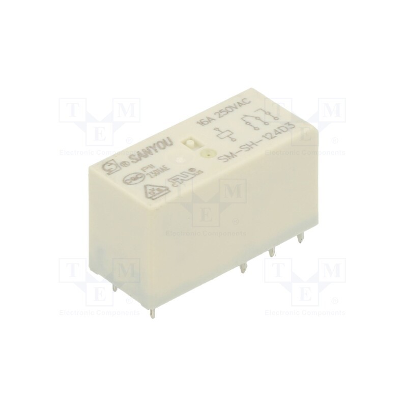10 pcs : SM-SH-124D3 - Relay: electromagnetic, SPDT, Ucoil: 24VDC, Icontacts max: 16A