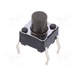10 pcs : SKHHBWA010 - Microswitch TACT, SPST, Pos: 2, 0.05A/12VDC, THT, 1.6N, 6x6x3.5mm
