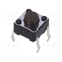 10 pcs : SKHHAMA010 - Microswitch TACT, SPST, Pos: 2, 0.05A/12VDC, THT, 1.6N, 6x6x3.5mm
