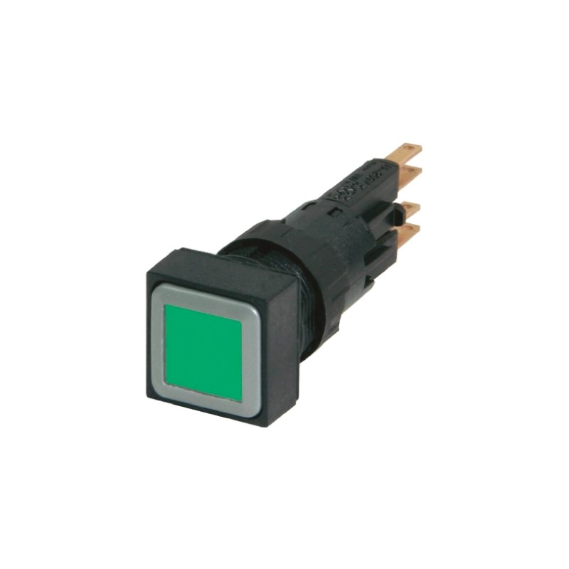 1 pcs - Eaton RMQ16 Series Green Illuminated Momentary Push Button, 16mm Cutout, IP65