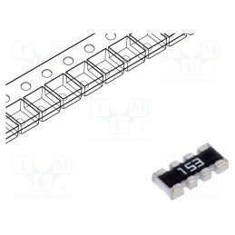 50 pcs : YC164-JR-0715KL - Resistor network: Y, SMD, 15kΩ, ±5%, 62.5mW, No.of resistors: 4