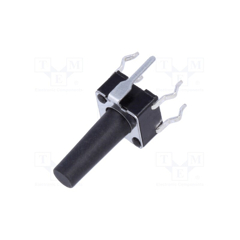 10 pcs : 2-1825955-6 - Microswitch TACT, SPST-NO, Pos: 2, 0.05A/24VDC, THT, none, 1.6N